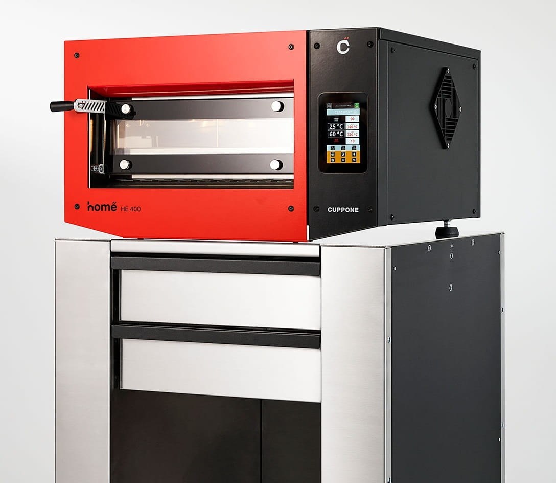 Piec do pizzy jednokomorowy dotykowy 400x400 mm Czerwony Resto Quality Cuppone HE400/1 TS/FR
